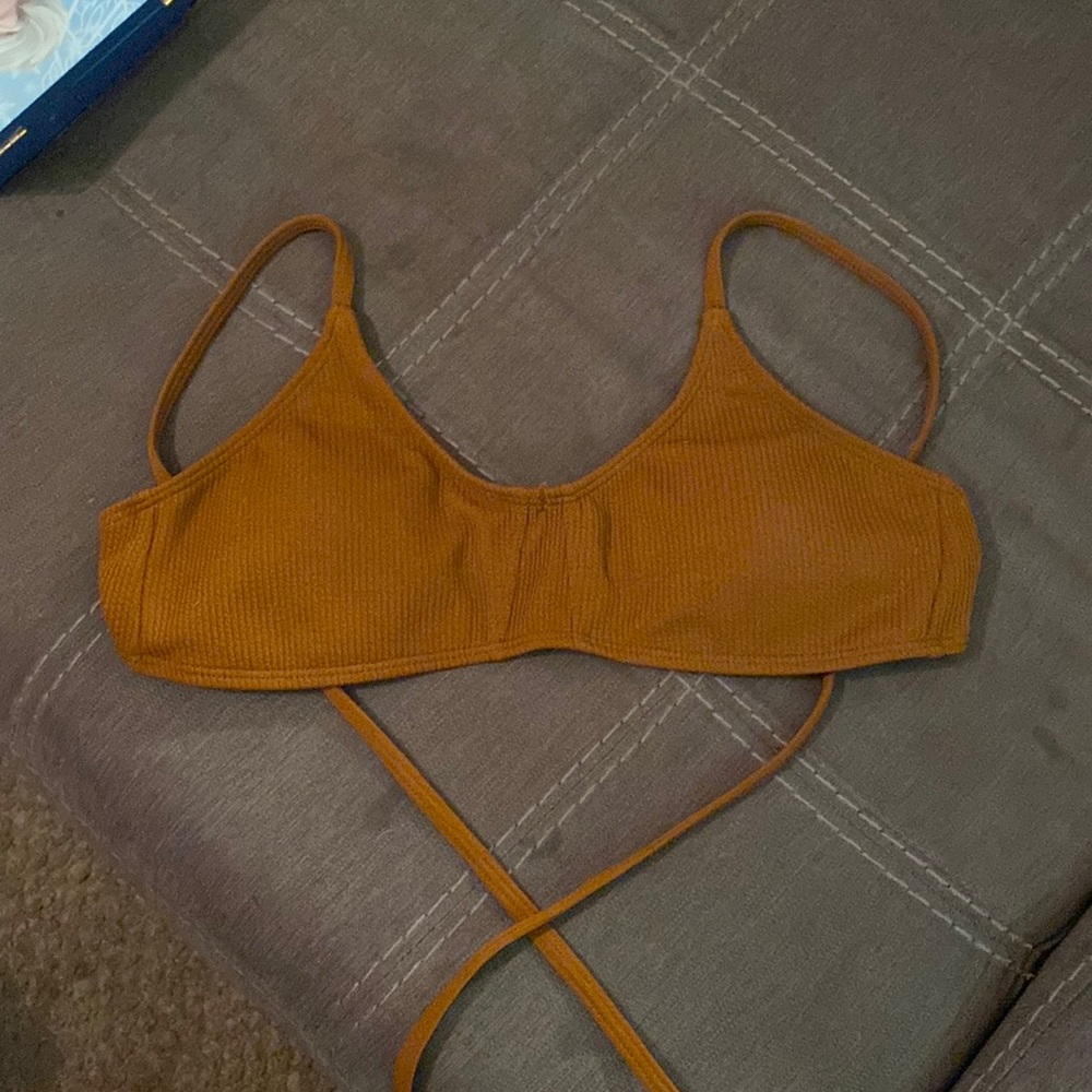 Brand Walmart, brown bikini top, size medium.